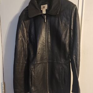 Banana Republic Women's Dark Leather Jacket
